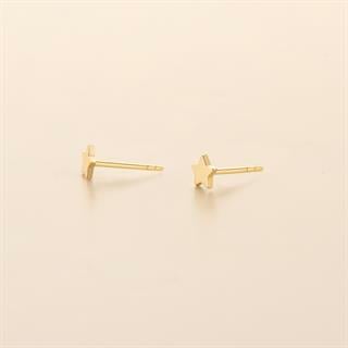 14 Ayar Altın Minik Yıldız Küpe