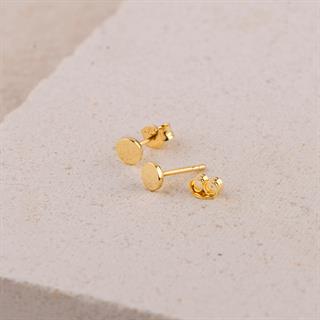 14 Ayar Altın Minik Yuvarlak Küpe