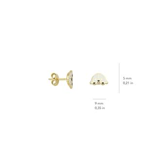 14 Ayar Altın Köpekçik Çocuk Küpe