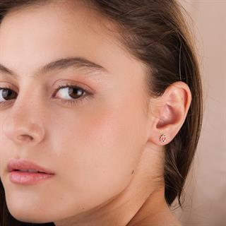 14 Ayar Altın Uğur Böceği Çocuk Küpe