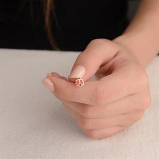 14 Ayar Altın Uğur Böceği Çocuk Küpe