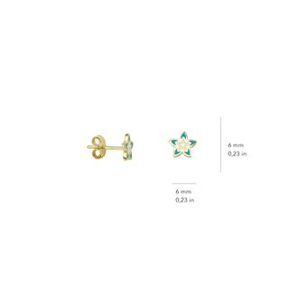 14 Ayar Altın Yıldız Çocuk Küpe