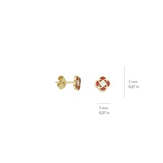 14 Ayar Çiçek Altın Küpe