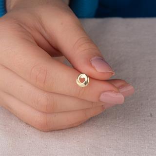 14 Ayar Kalp Altın Küpe