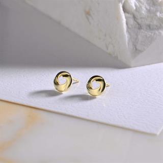 14 Ayar Kalp Altın Küpe