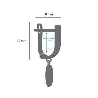 14 Ayar Sallantılı Geometrik Altın Çocuk Küpe