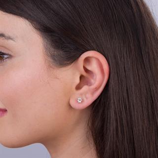 14 Ayar Tektaş Altın 5 mm Küpe