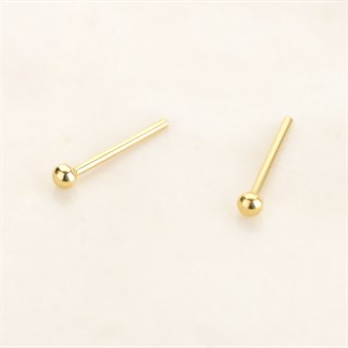 14 Ayar 2 mm Altın Top Küpe