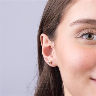 14 Ayar 5 mm Kalemli Altın Top Küpe