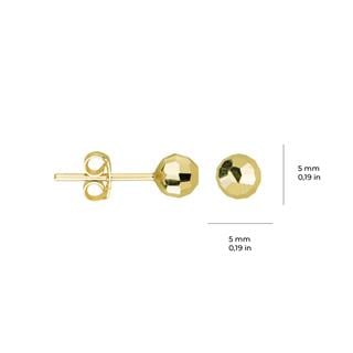 14 Ayar 5 mm Kalemli Altın Top Küpe