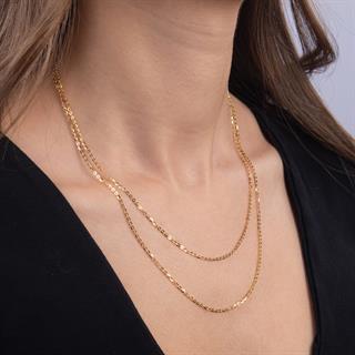 14 Ayar 45 cm Brilli Forse Altın Zincir Kolye