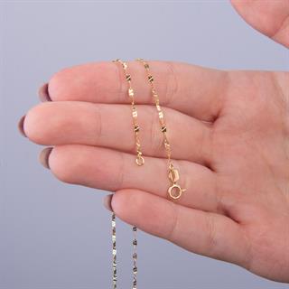 14 Ayar 45 cm Desenli Fantezi Altın Zincir Kolye