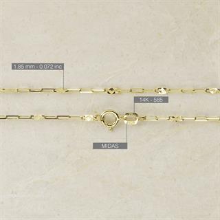 14 Ayar 45 cm Fantezi Forse Altın Zincir Kolye