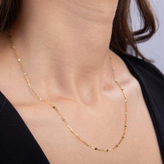 14 Ayar 45 cm Fantezi Forse Altın Zincir Kolye