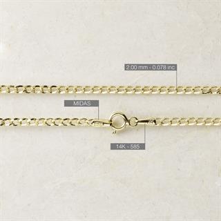 14 Ayar 45 cm Gurmet Altın Zincir Kolye