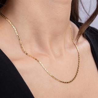 14 Ayar 45 cm Valentino Altın Zincir Kolye