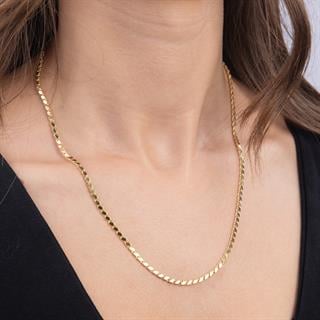 14 Ayar 50 cm Pullu Altın Zincir Kolye