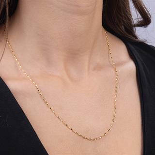 14 Ayar 50cm Valentino Burgu Altın Zincir Kolye