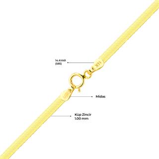 14 Ayar Altın Balık Sırtı Zincir