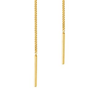 14 Ayar Altın Sallantı Zincir Tek Küpe