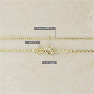 14 Ayar Forse Altın Zincir Kolye