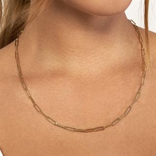 14 Ayar Paper Clip Altın Kolye