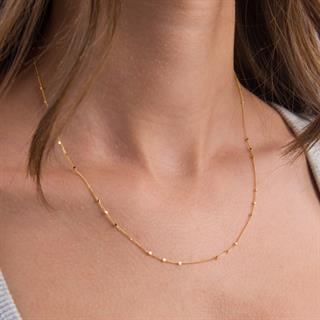 14 Ayar Satürn Altın Zincir Kolye