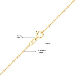 14 Ayar Singapur Altın Zincir Kolye