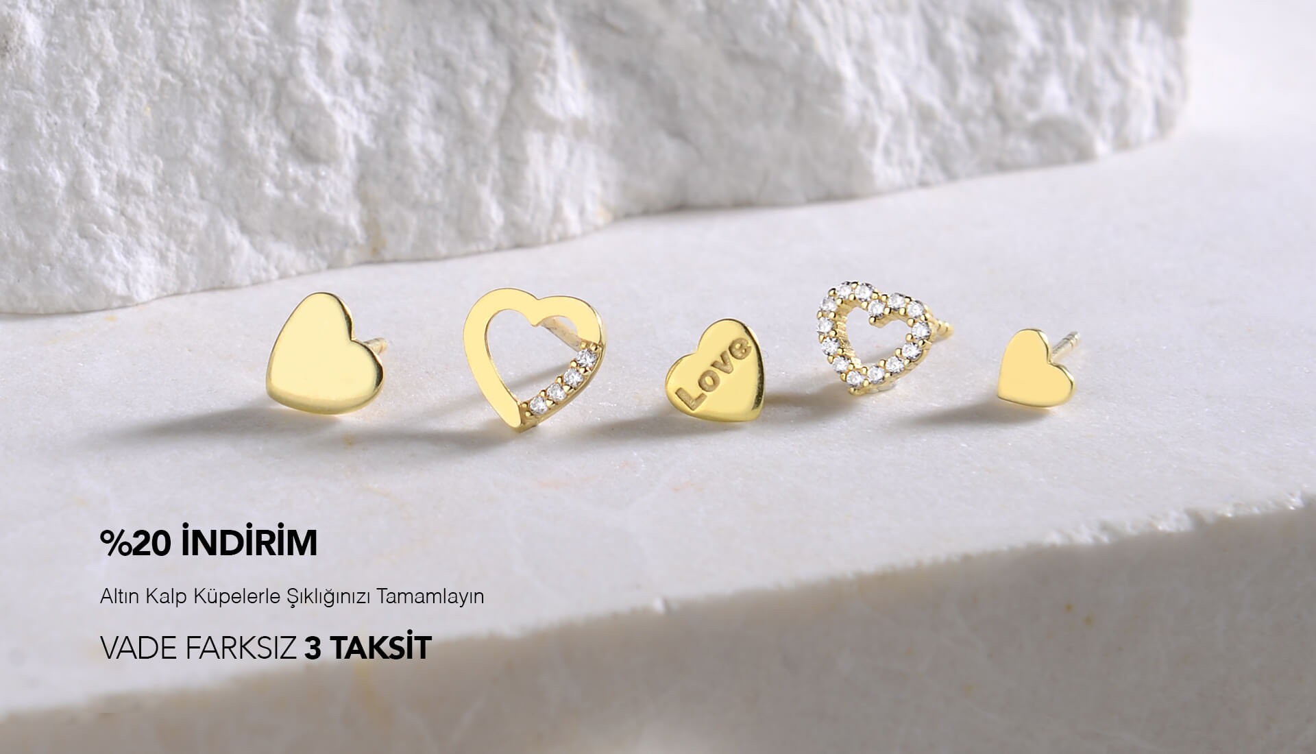 altın kalp küpe modelleri