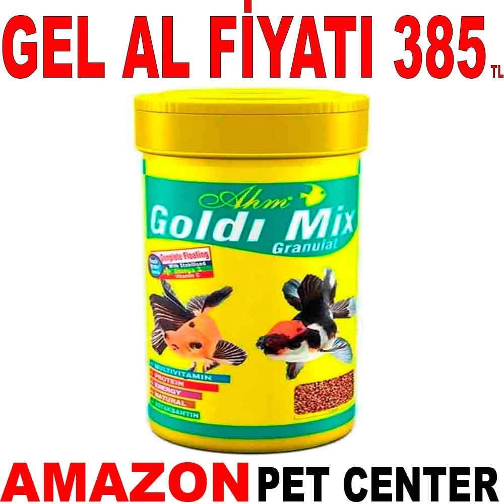 AHM Goldi Mix Granulat Balık Yemi 1 LT 21928000 Amazon Pet Center