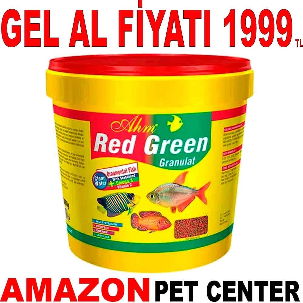 Ahm Red Green Granulat Akvaryum Balık Yemi 3 Kg Kova Gel Al 18037005 Amazon Pet Center