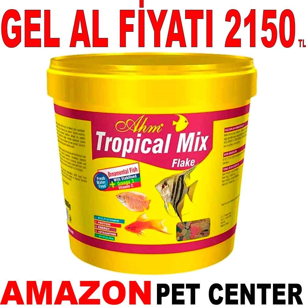 AHM Tropical Mix Flake Balık Yemi 2 Kg Gel Al 22260000 Amazon Pet Center