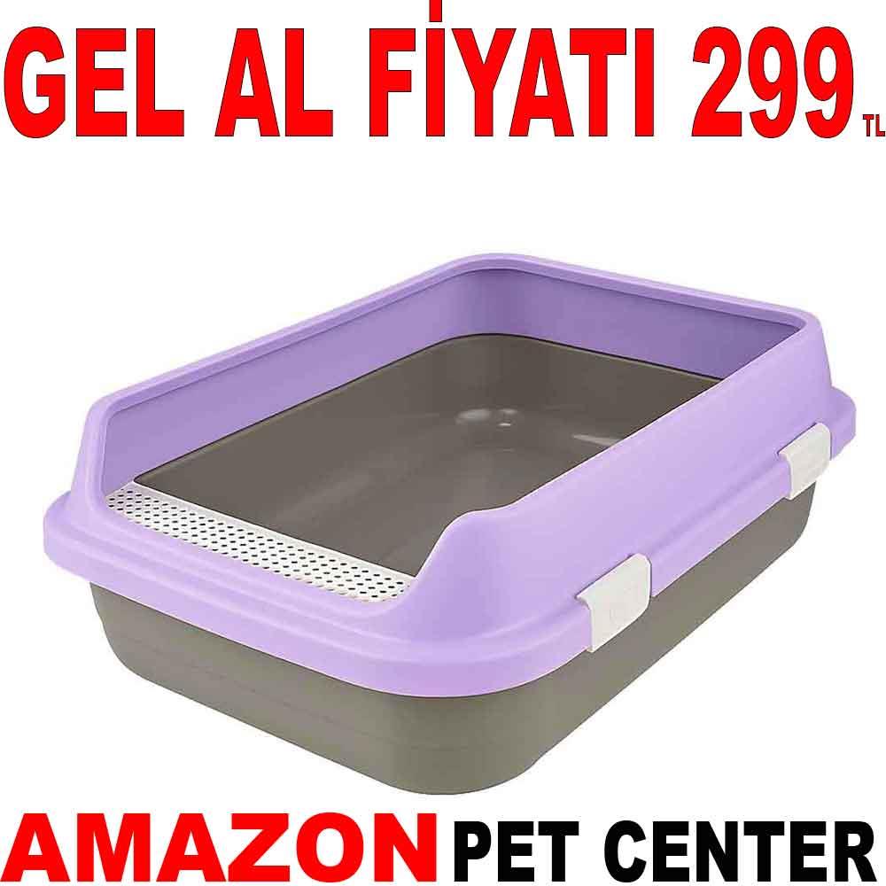 Amazon Açık Izgaralı Kedi Tuvaleti Lila Large 20679002 Amazon Pet Center
