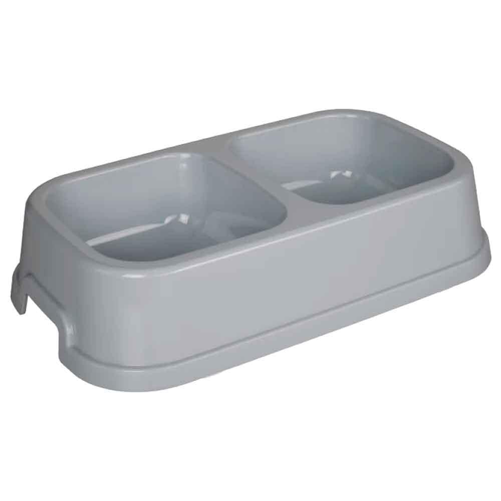 Amazon Kedi Köpek Mama Kabı İkili Gri S 35000662 Amazon Pet Center