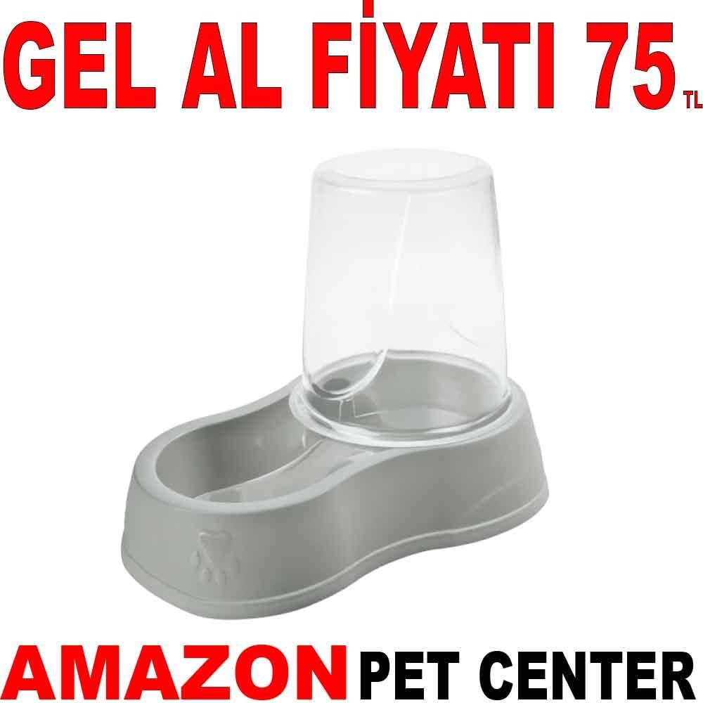 Amazon Rezerveli Mama Su Kabı 1,5 Lt Gri 35000518 Amazon Pet Center