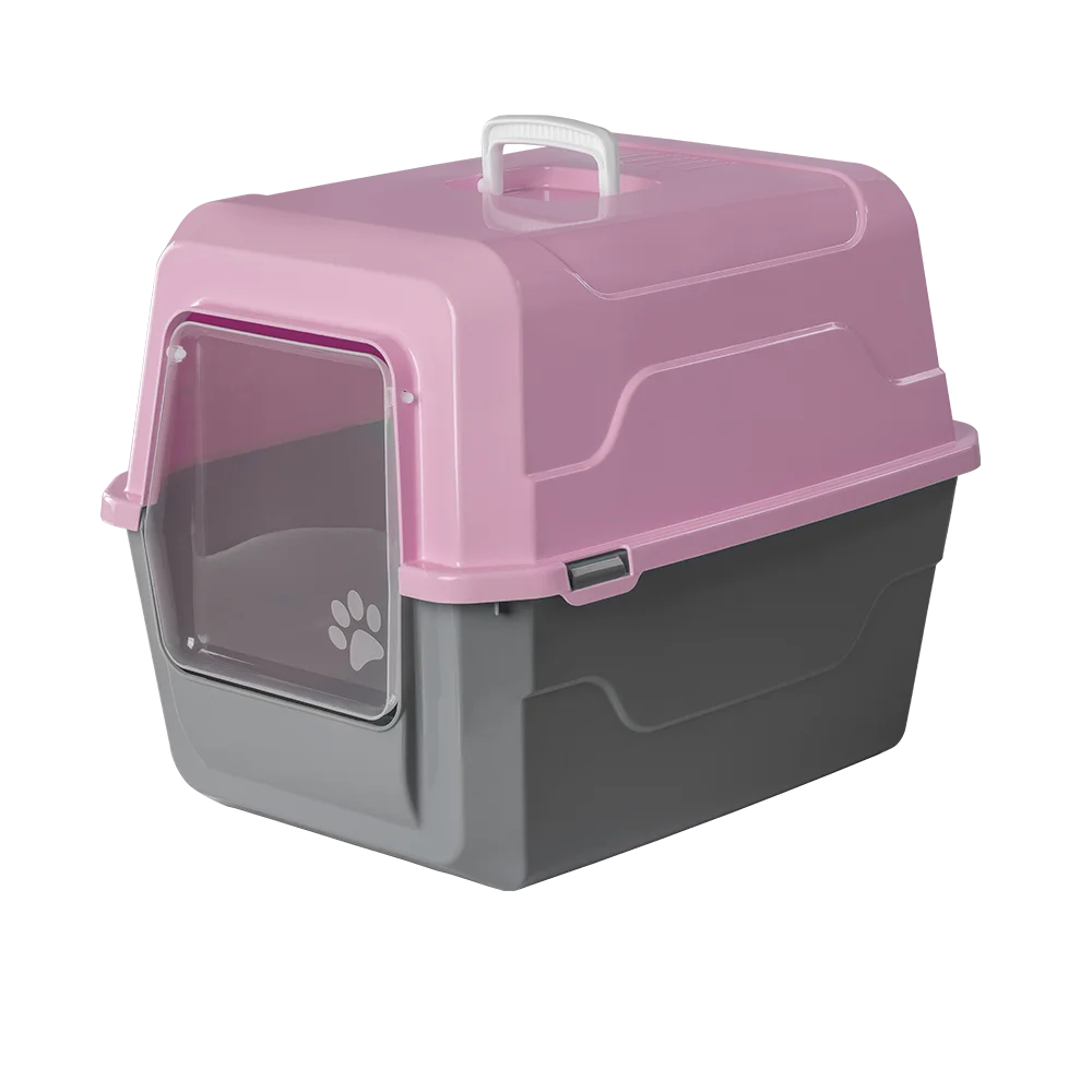 Amazon Tam Açılır Kapalı Kedi Tuvaleti Pembe 52x37x48 cm 35000129 Amazon Pet Center