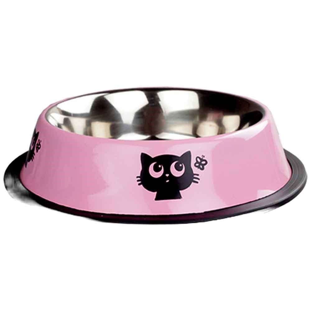 Ankur Oripet Kedi Desenli Metal Mama ve Su Kabı Pembe 8 Oz 12 Cm 8699004220235 Amazon Pet Center