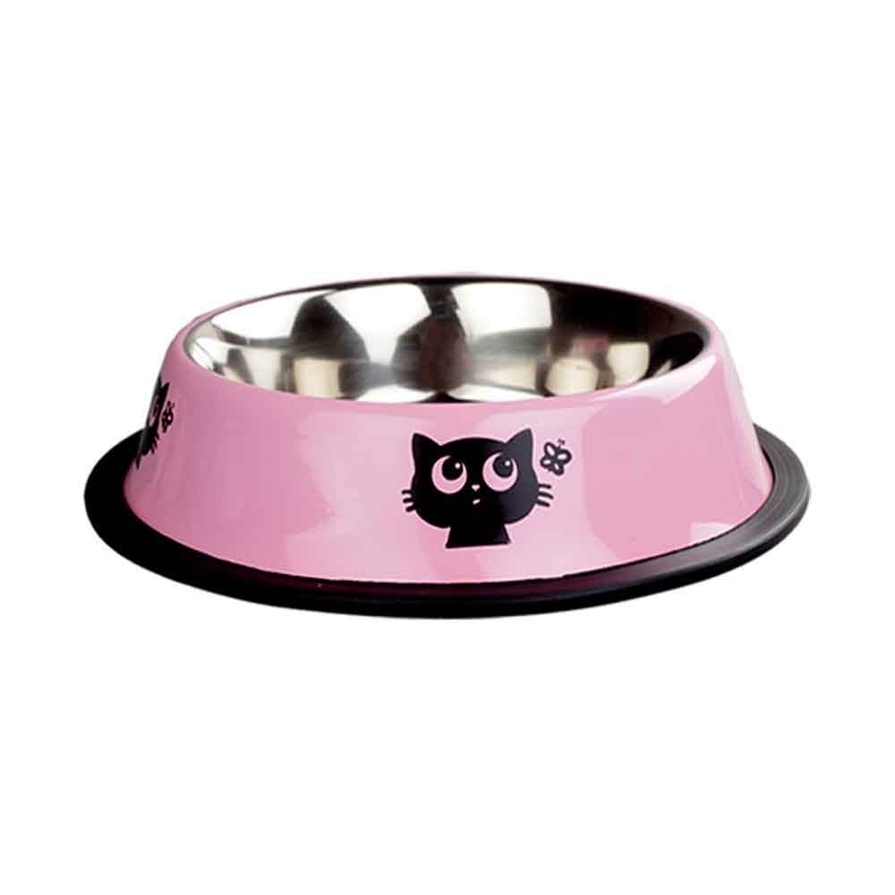 Ankur Oripet Kedi Desenli Metal Mama ve Su Kabı Pembe 16 Oz 15,5 Cm 8699004220242 Amazon Pet Center