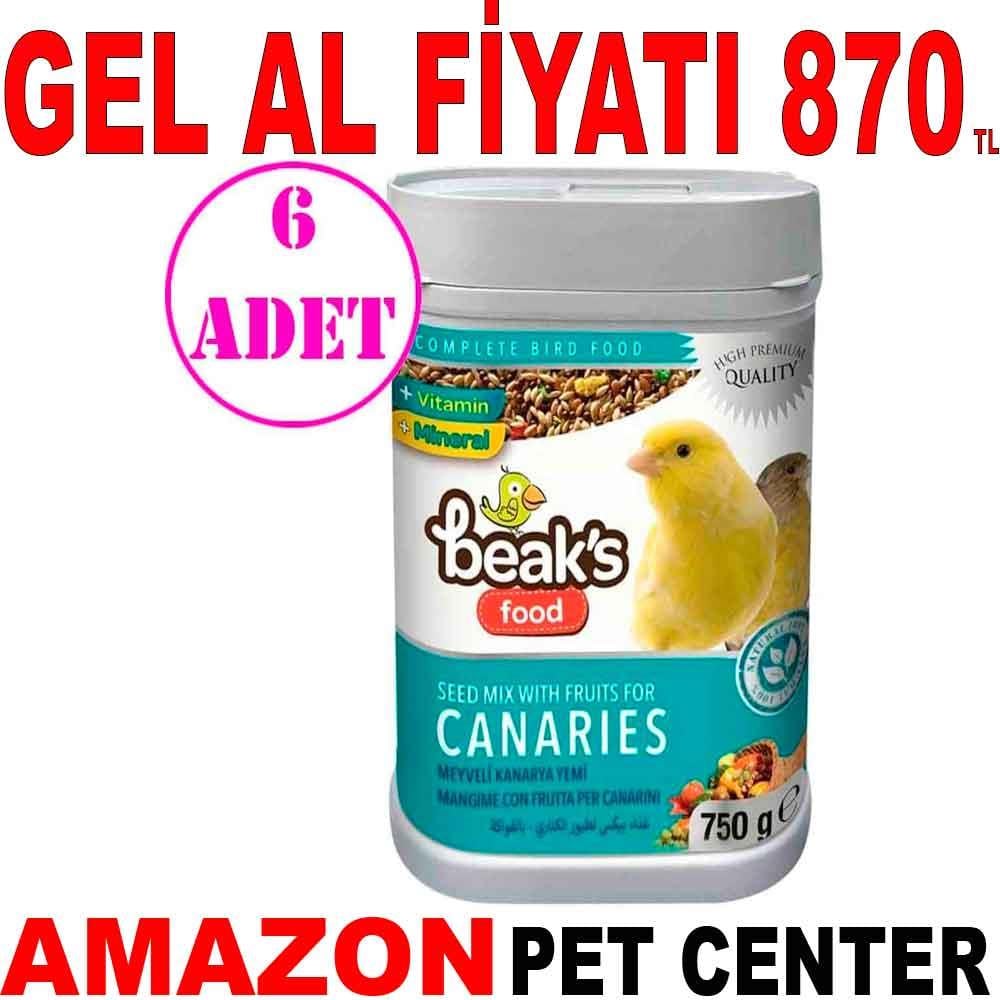 Beaks Meyveli Karışık Kanarya Yemi 750 Gr 6 AD 18816006 Amazon Pet Center