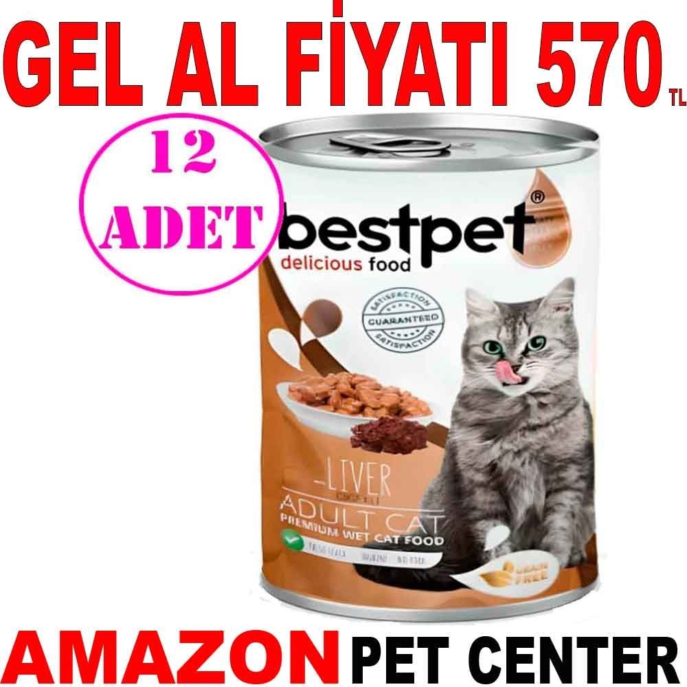 Best Pet Ciğerli Tavuklu Kedi Konservesi 400 Gr 12 AD Gel Al 19993003 Amazon Pet Center