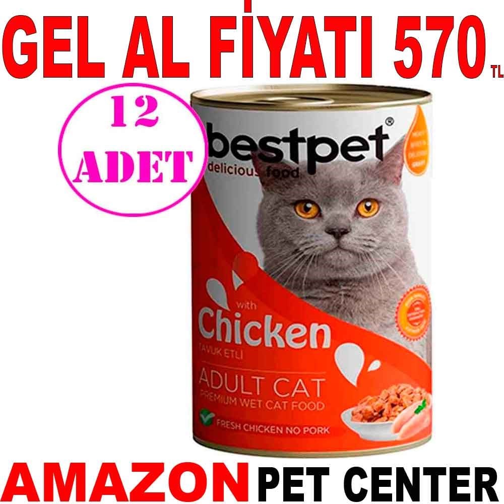 Best Pet Tavuklu Kedi Konservesi 400 Gr 12 AD Gel Al 18080001 Amazon Pet Center