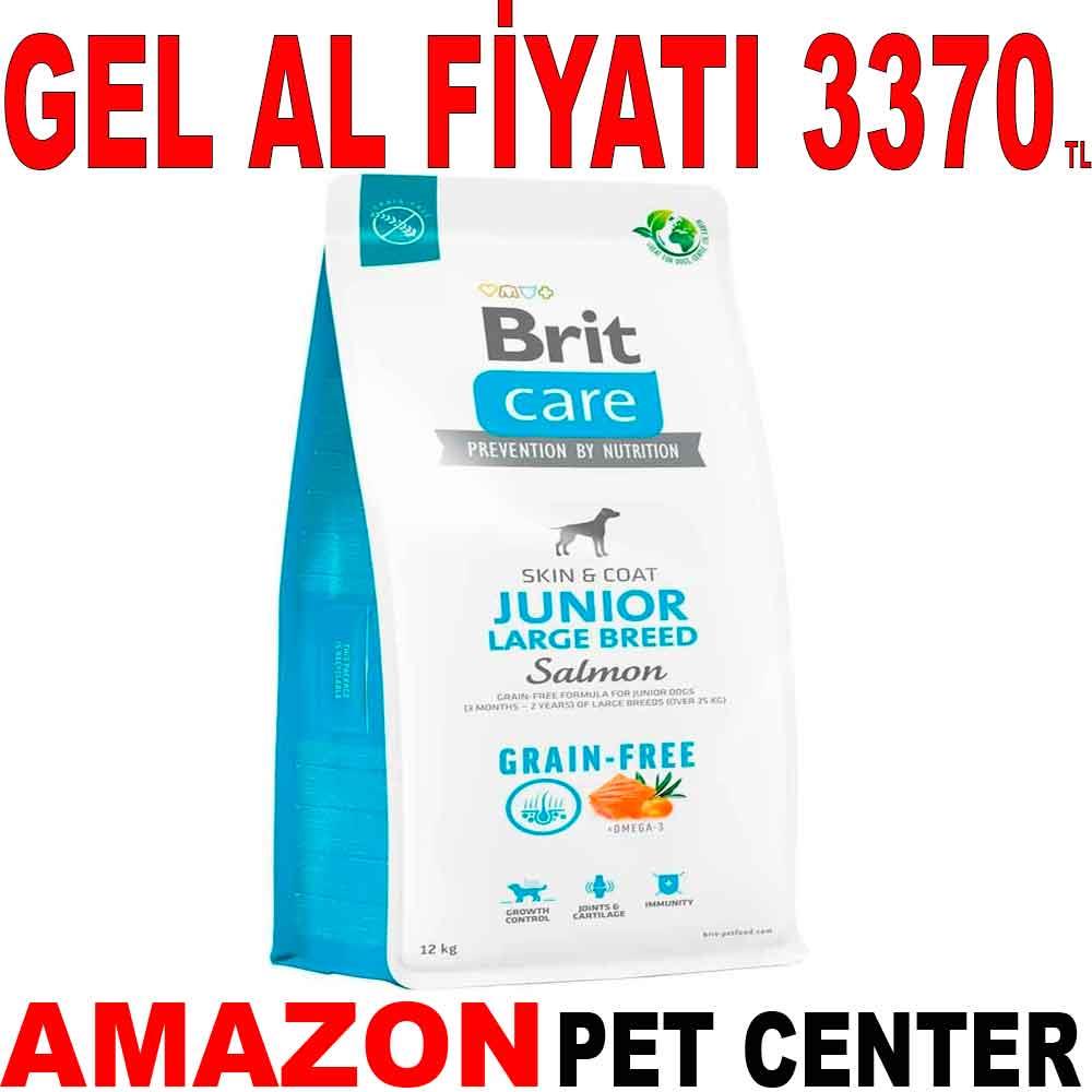 Brit Care Somonlu Tahılsız Büyük Irk Yavru Köpek Maması 12 Kg 18129007 Amazon Pet Center