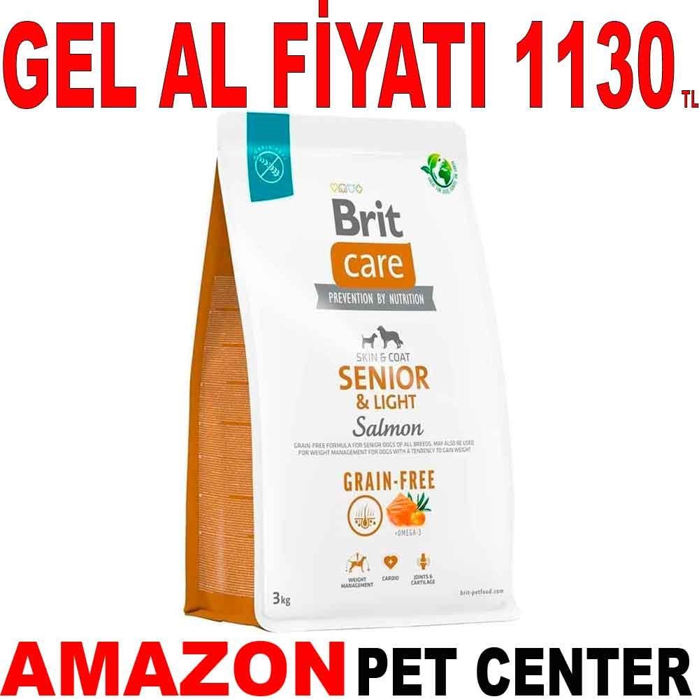 Brit Care Tahılsız Somonlu Yaşlı Köpek Maması 3 Kg Gel Al 18105001 Amazon Pet Center