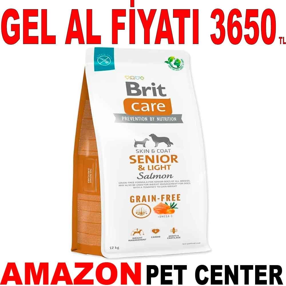 Brit Care Tahılsız Somonlu Yaşlı Köpek Maması 12 Kg Gel Al 18126006 Amazon Pet Center