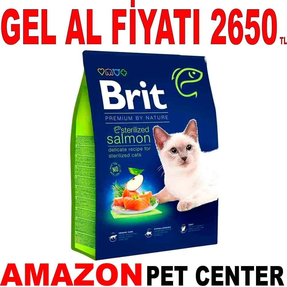 Brit Premium Sterilized Somonlu Kedi Maması 8 Kg Gel Al 18026009 Amazon Pet Center