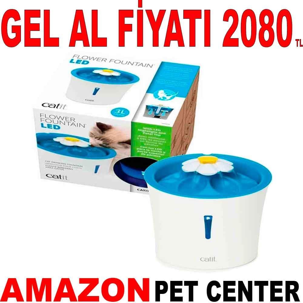 Catit 2.0 Çiçek Şekilli Led Işıklı Otomatik Su Kabı 3 Lt 18200003 Amazon Pet Center