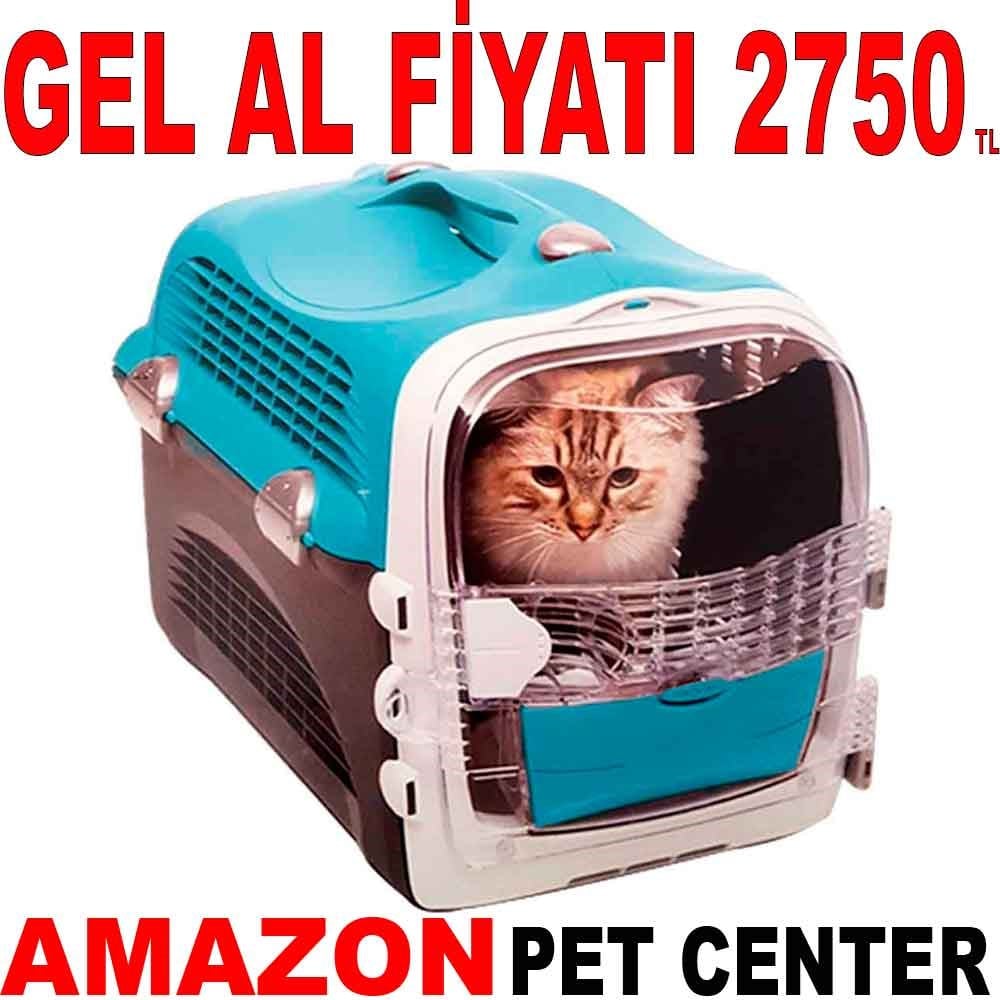 Catit Cabrio Kedi ve Köpek Taşıma Kabı Turkuaz/Gri 51x33x35 cm Gel Al 19428000 Amazon Pet Center