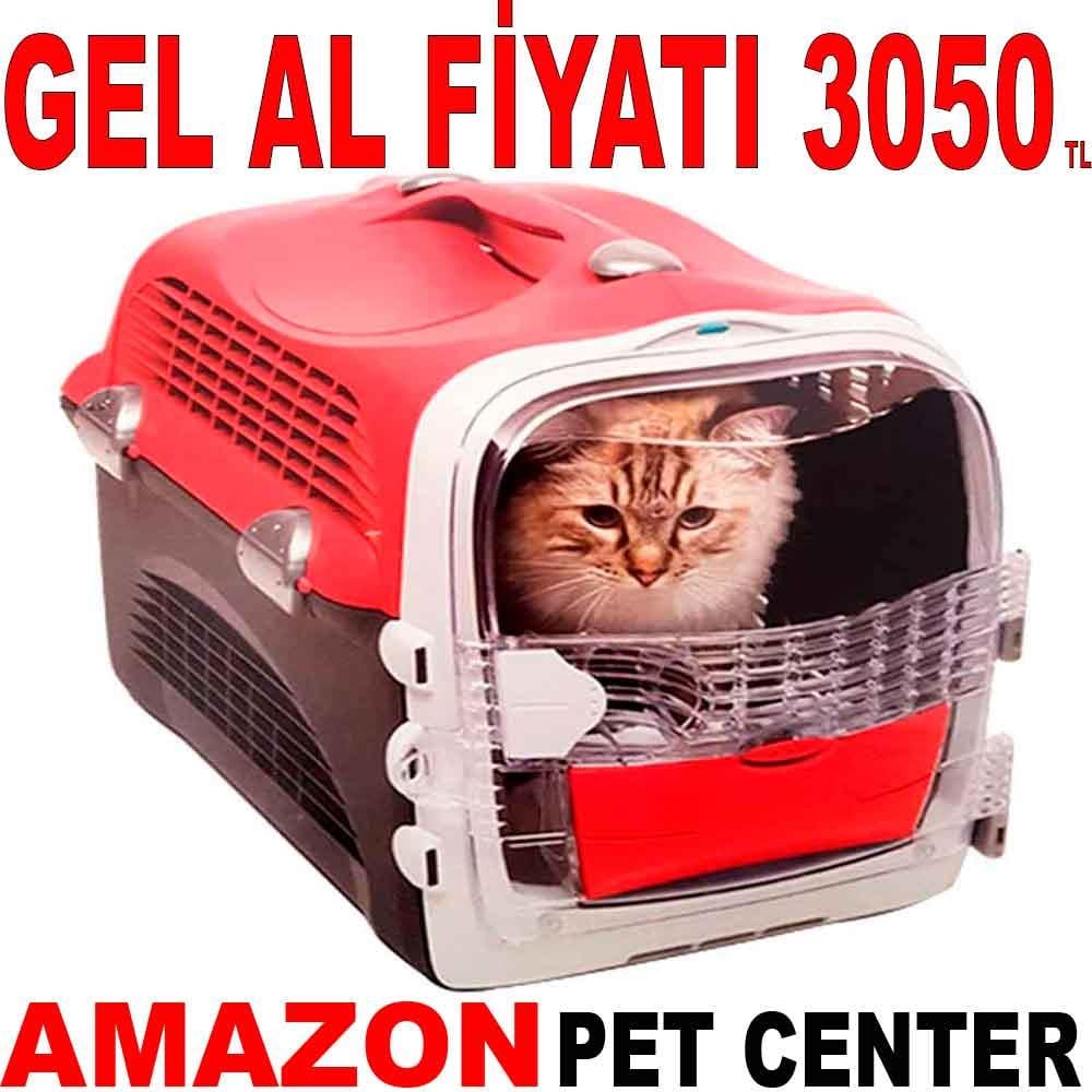Catit Cabrıo Kedi ve Köpek Taşıma Kabı Kırmızı/Gri 51x33x35cm 18204001 Amazon Pet Center