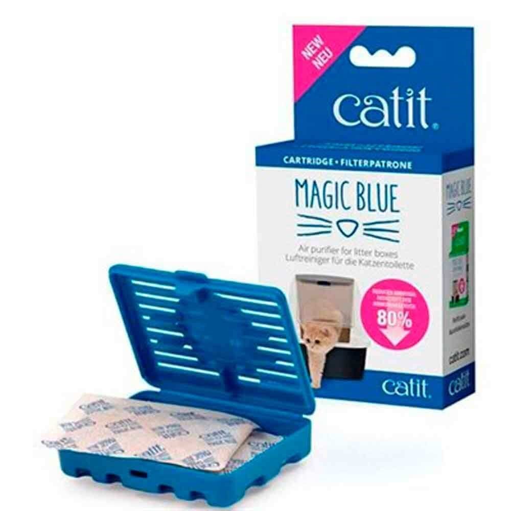 Catit Magic Blue Tuvalet Kabı Koku Giderici 022517443057 Catit Kedi Kumu Koku Gidericiler Amazon Pet Center