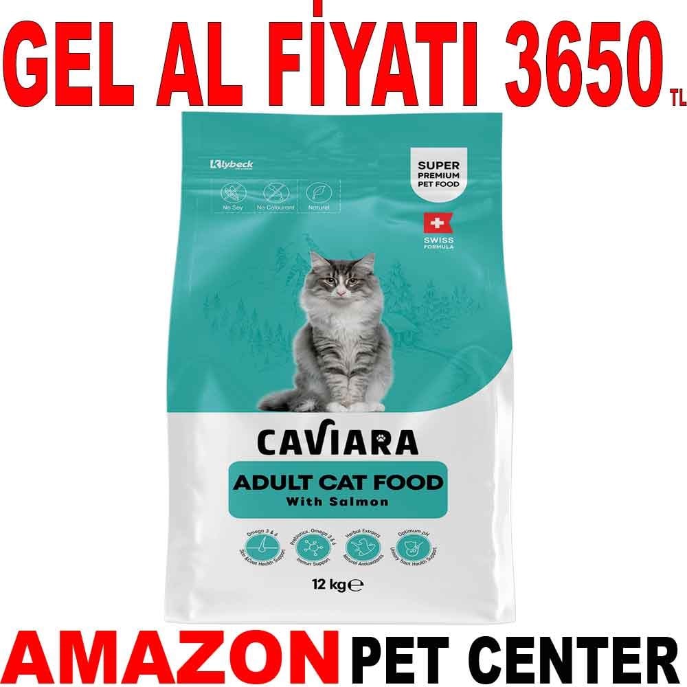 Caviara Kedi Maması Somonlu 12 Kg Gel Al 35012634 Amazon Pet Center
